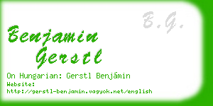 benjamin gerstl business card